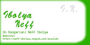 ibolya neff business card